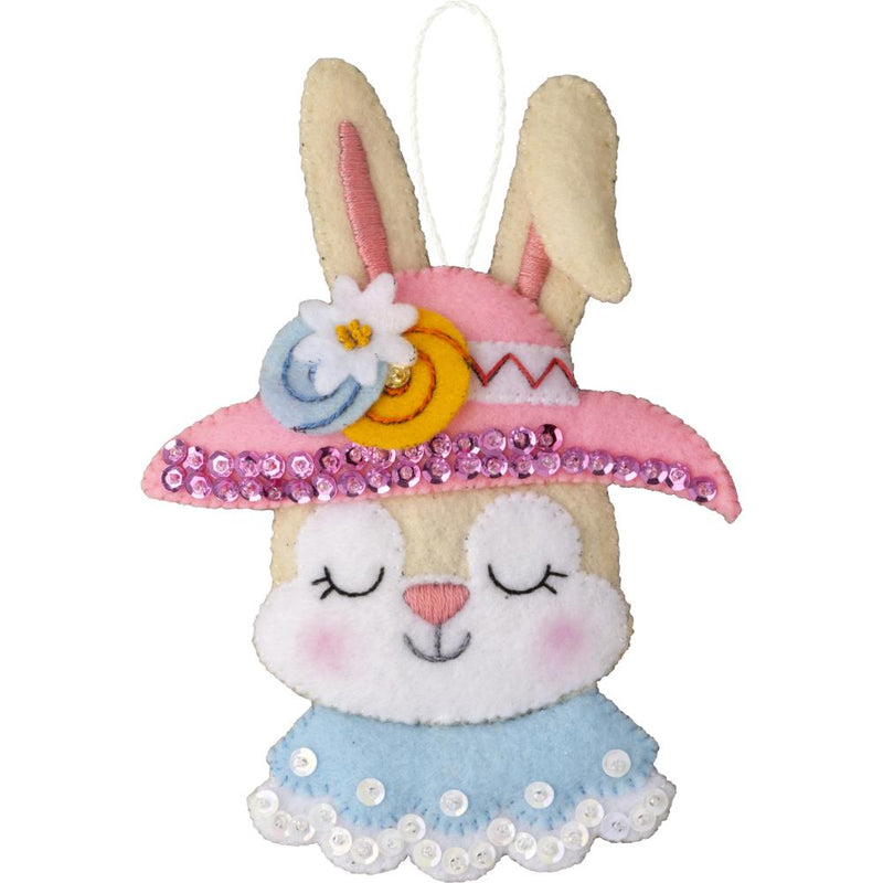 Bucilla Felt Ornaments Applique Kit - Easter Bonnet Parade - Set Of 6*