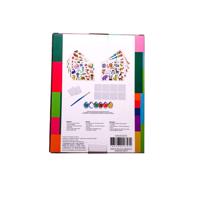 American Crafts Kids Mini Tile Art Kit 27 Pieces