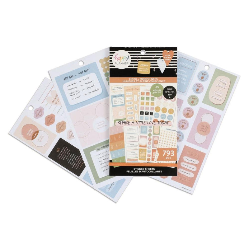 Me & My Big Ideas Happy Planner - Sticker Value Pack 30/Sheets - Moods + Mindfulness*