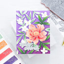Pinkfresh Studio cling rubber background stamp A2 Blooming Peony