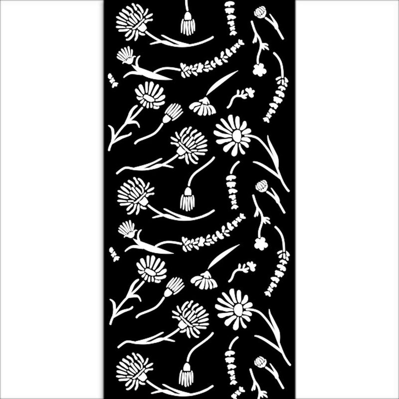 Stamperia Stencil 4.72"X9.84" Create Happiness - Welcome Home Flowers*