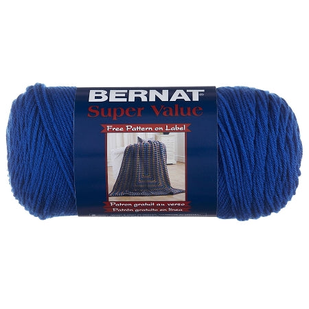 Bernat Super Value Solid Yarn - Royal Blue - 7oz (197g) 426yd