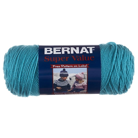 Bernat Super Value Solid Yarn - Aqua - 7oz (197g) 426yd*