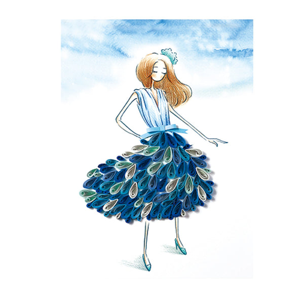 Poppy Crafts A4 Quilling Kit 1 - Peacock Dress*