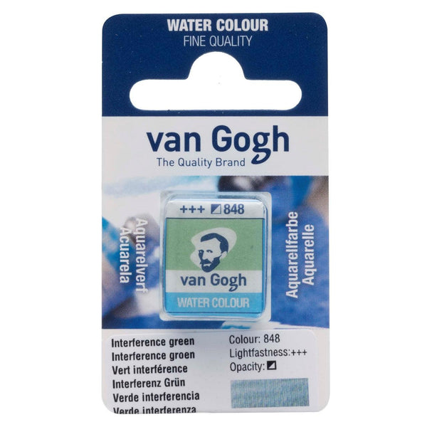Talens - Van Gogh Watercolour half pan - INTERFERENCE GREEN 848*