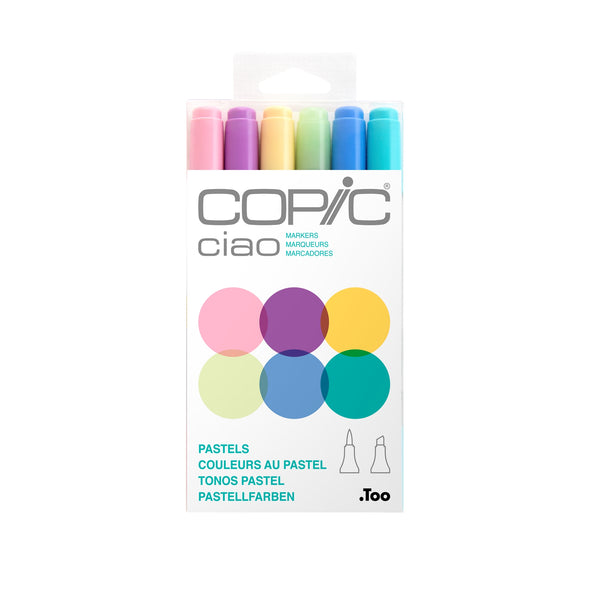 Copic Ciao Markers 6 Pack - Pastels