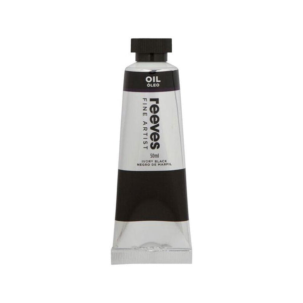 Reeves Fine Artists Oil Colour 50ml - Ivory Black