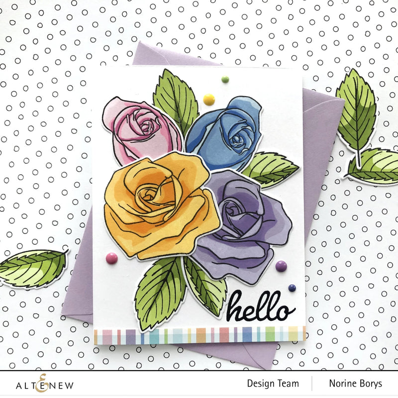 Altenew Cartoon Rose Mask Stencil 6in x 6in*