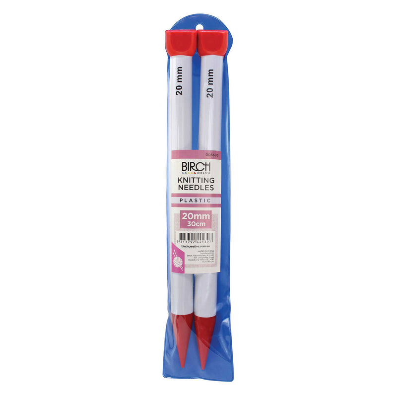 Birch Knitting Needle 30cm - 20mm*