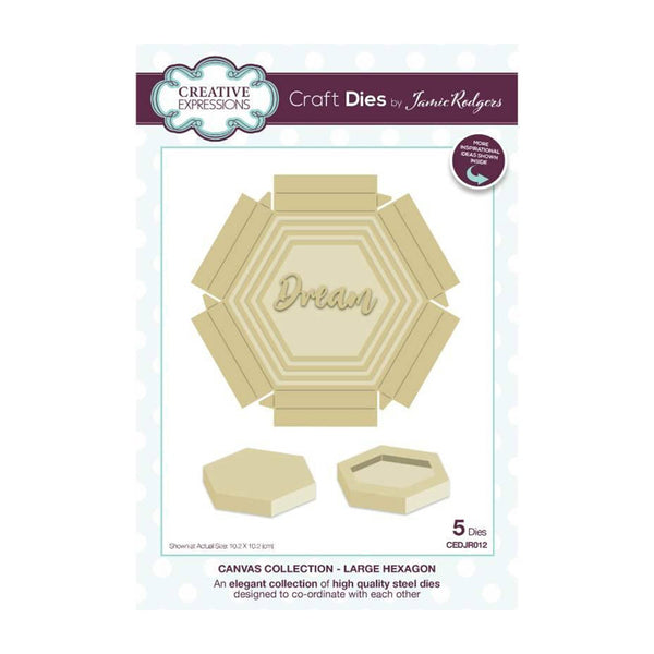 Creative Expressions Canvas Collection Craft Die by Jamie Rodgers - Large Hexagon*