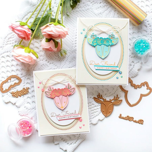 Spellbinders Glimmer Hot Foil Plate & Die By Becca Feeken - Deer Friend*