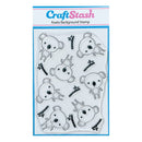 CraftStash A6 Background Stamp - Koala