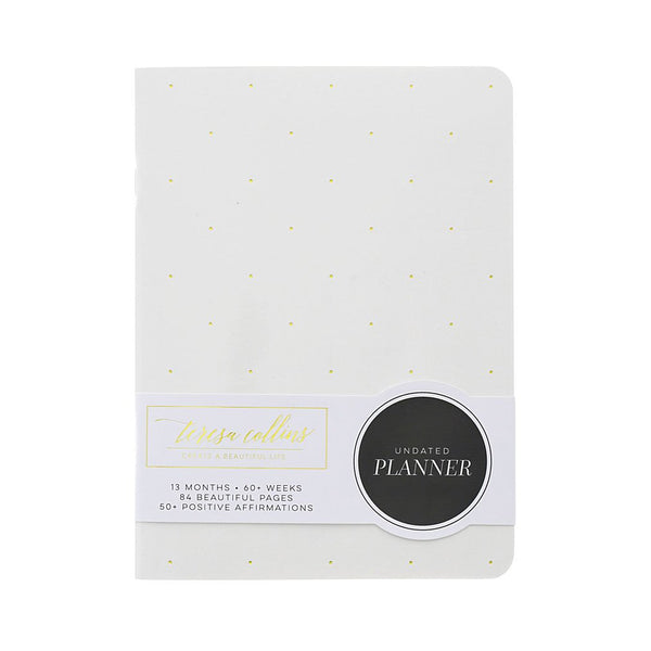 Teresa Collins Personal/Travel Planner 6in x 8in - Gold Foil Dots