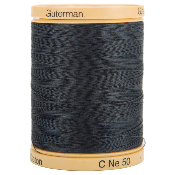 Gutermann Natural Cotton Thread - Solids 876yd - Iron Grey