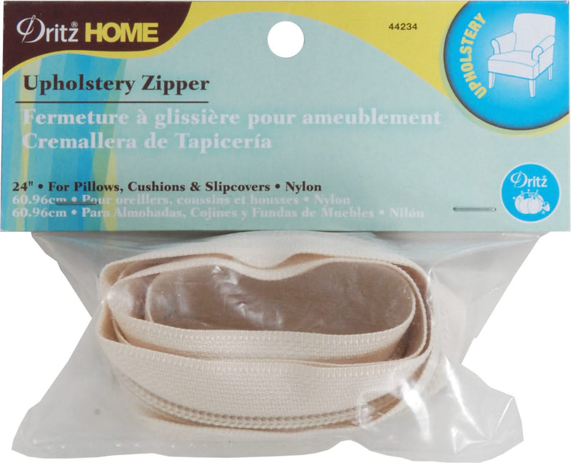 Dritz Home Nylon Upholstery Zipper 24" - Cream