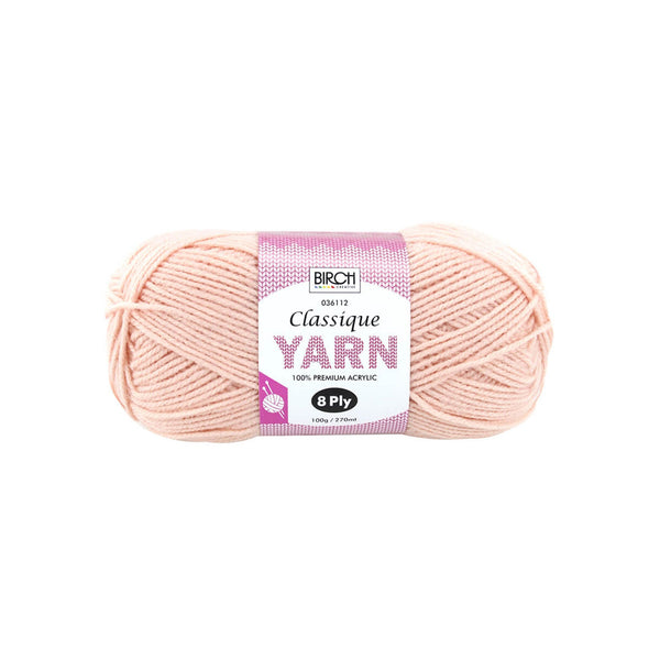 Birch Creative Classique Knitting Yarn - Peach 100g