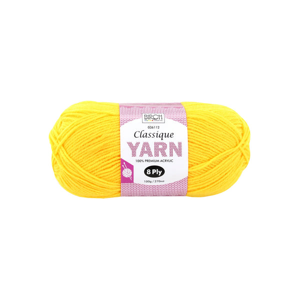 Birch Creative Classique Knitting Yarn - Sunny 100g*