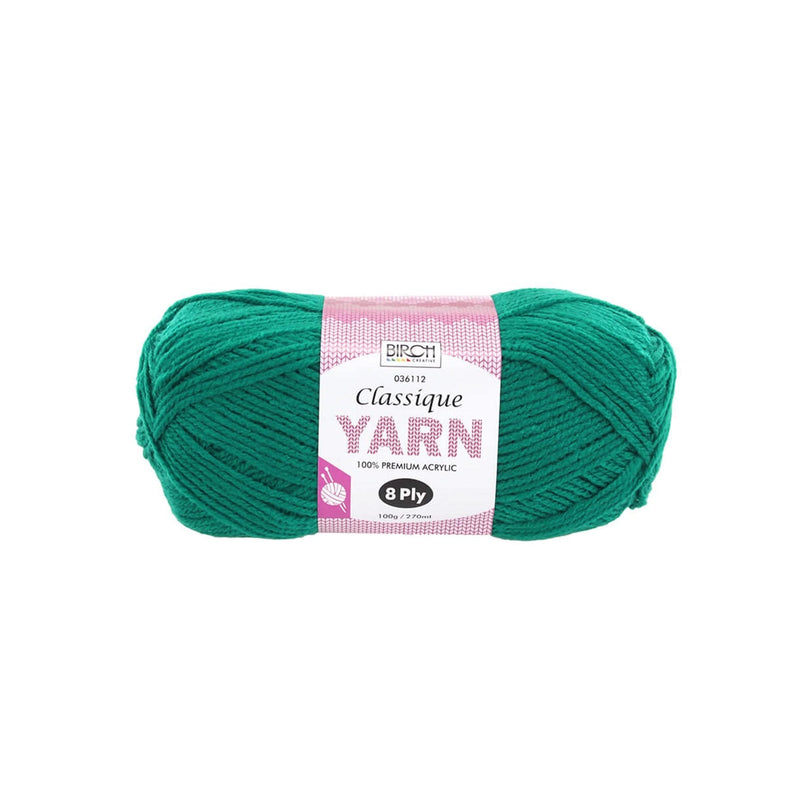 Birch Creative Classique Knitting Yarn - Emerald 100g*
