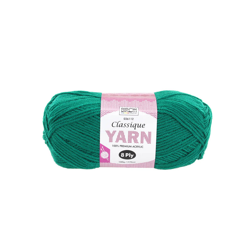 Birch Creative Classique Knitting Yarn - Emerald 100g*