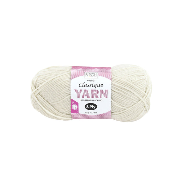 Birch Creative Classique Knitting Yarn - Parchment 100g*