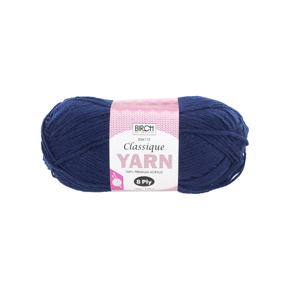 Birch Creative Classique Knitting Yarn - Inky Navy 100g