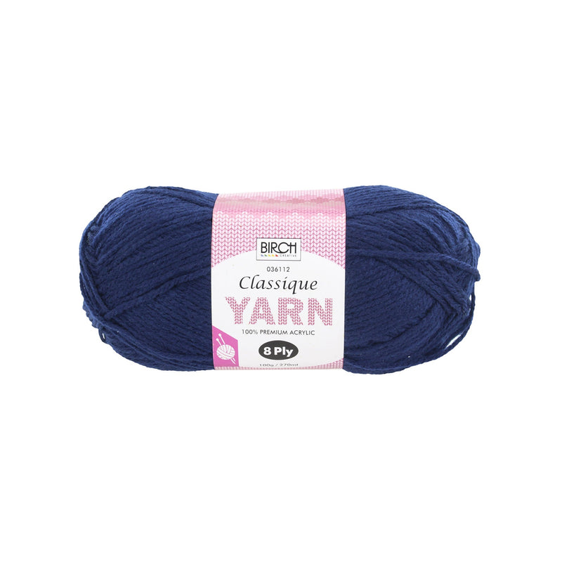 Birch Creative Classique Knitting Yarn - Inky Navy 100g*