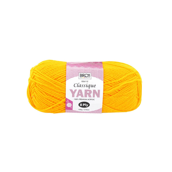 Birch Creative Classique Knitting Yarn - Sunshine 100g