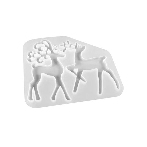 Poppy Crafts Silicone Resin Molds #67 - Couple of Reindeer*