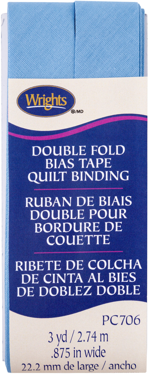 Wrights Double Fold Quilt Binding .875"X3yd - Delft*