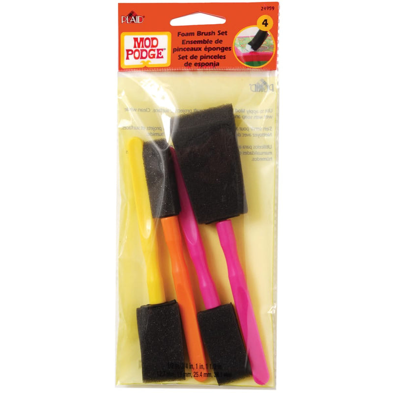 Mod Podge Foam Brushes 4/Pkg*