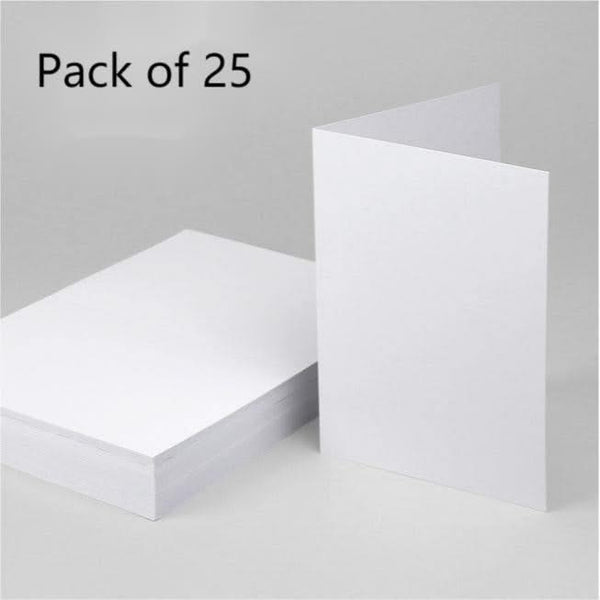 Poppy Crafts 300gsm 5X7in Card Blank Silk White  - Pack of 25
