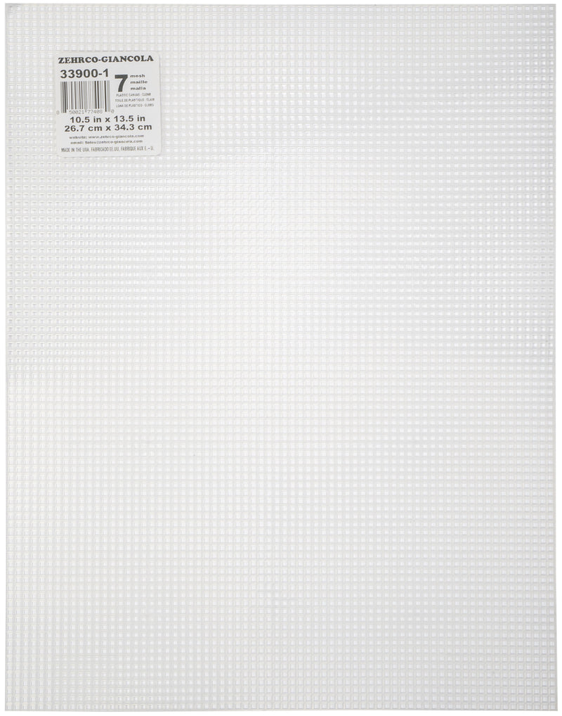 Zehrco-Giancola Plastic Canvas 7 Count 10.5"x13.5" - Clear