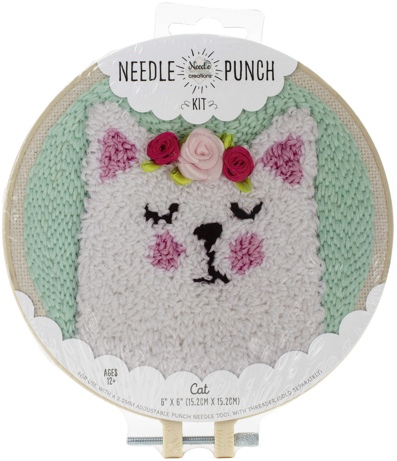 Fabric Editions Needle Creations Needle Punch Kit 6" - Cat*