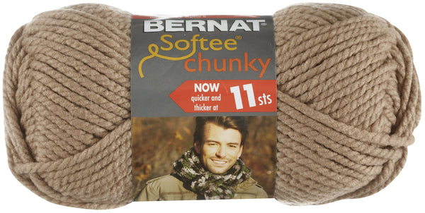 Bernat Softee Chunky Yarn - Soft Taupe 100g