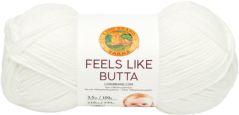 Lion Brand Feels Like Butta Yarn - White 100g