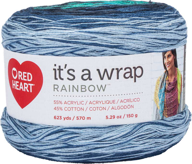 Red Heart It's A Wrap Rainbow Yarn - Nautical^