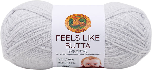 Lion Brand Feels Like Butta Yarn - Pale Grey 100g
