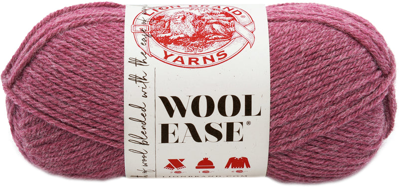 Lion Brand Wool-Ease Yarn - Dark Rose Heather