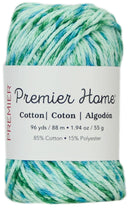 Premier Yarns Home Cotton Yarn - Multi Aquamarine Speckle 55g