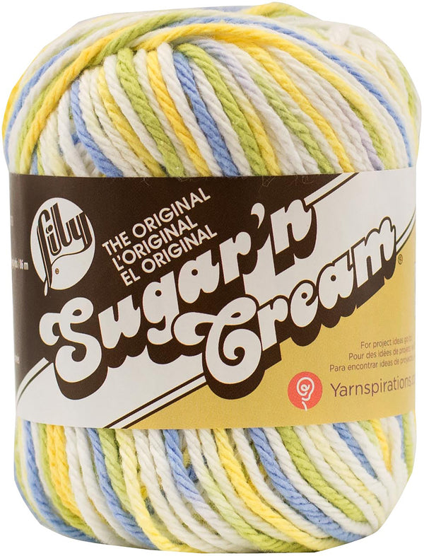 Lily Sugar'n Cream Cotton Yarn - Ombre - Cool Breeze 57g