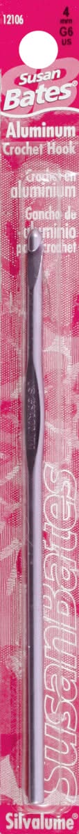 Silvalume Aluminum Crochet Hook 5.5" - Size G6/4mm