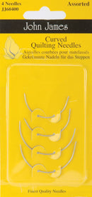 John James Curved Quilting Hand Needles Assorted 4/Pkg