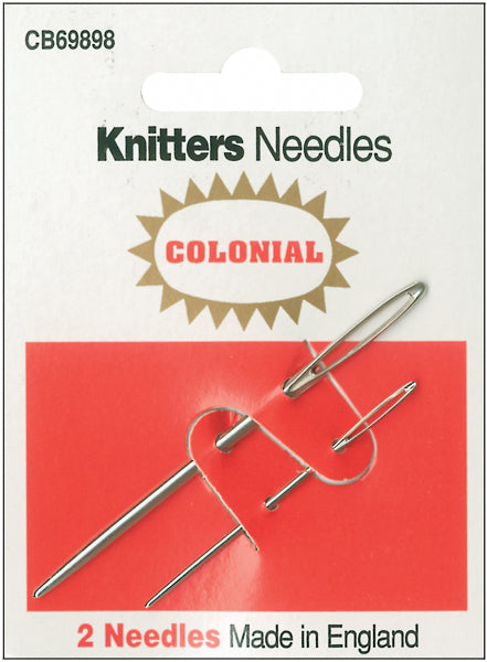 Colonial Needle Knitters Needles 2.75in & 1.9in - 2/Pkg