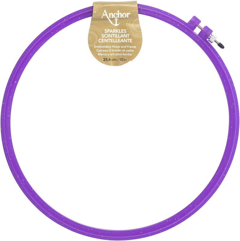 Anchor Sparkle Plastic Embroidery Hoop Assorted Colors*