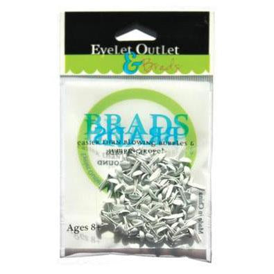 Eyelet Outlet Round Brads 4mm 70 pack - White