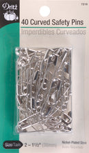 Dritz Curved Safety Pins 40/Pkg - Size 2