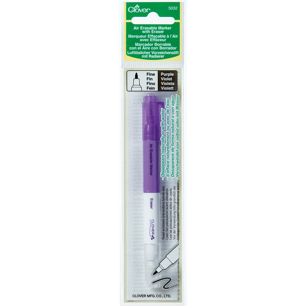 Clover Air-Erasable Marker W/Eraser - Purple
