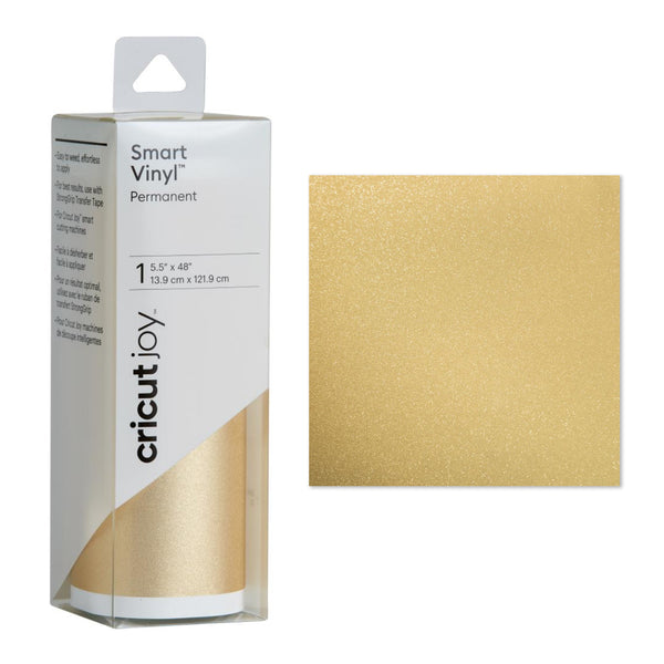 Cricut Joy Smart Vinyl Permanent Shimmer Roll 5.5in x 48in - Gold