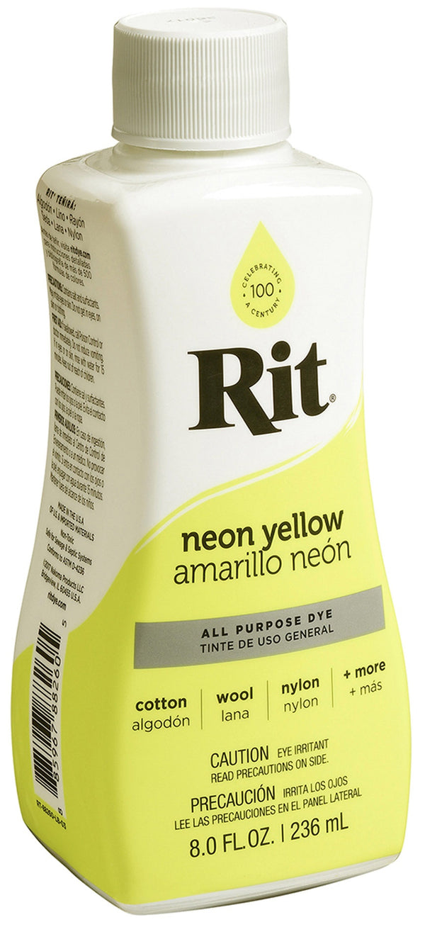 Rit Dye Liquid Fabric Dye 8oz - Neon Yellow*