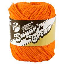 Lily Sugar'n Cream Yarn - Solids - Hot Orange 71g